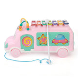 Happy Colorful Bus With Musical Instrument - Pink, Kids, Musical Toys, Chase Value, Chase Value