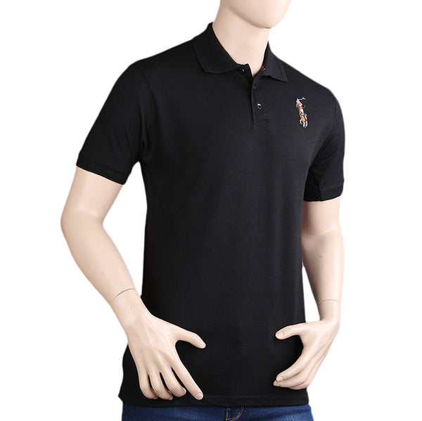 Men's Half Sleeves Polo T-Shirt - Black, Men, T-Shirts And Polos, Chase Value, Chase Value