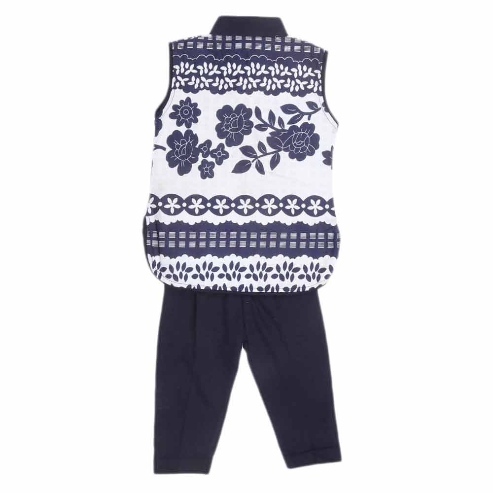 Newborn Girls Fancy Suit 2 Pcs - Dark Blue, Kids, NB Girls Sets And Suits, Chase Value, Chase Value
