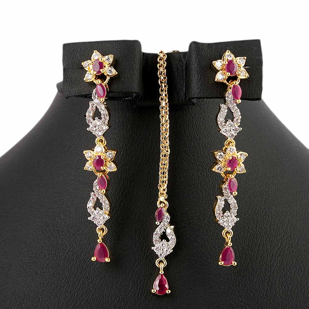 Women's Fancy Jewellery Set - Golden Maroon, Women, Jewellery Set, Chase Value, Chase Value