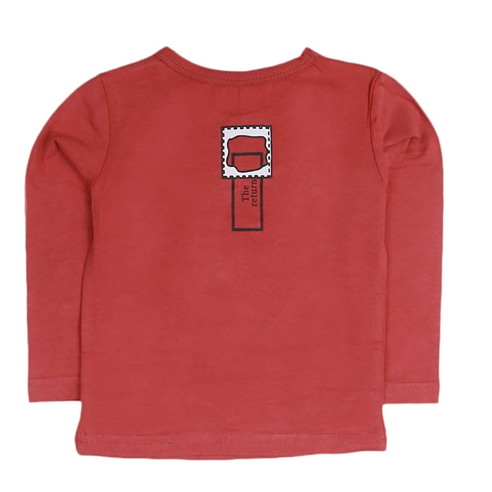 Boys Full Sleeves T-Shirt - Peach, Kids, Boys T-Shirts, Chase Value, Chase Value