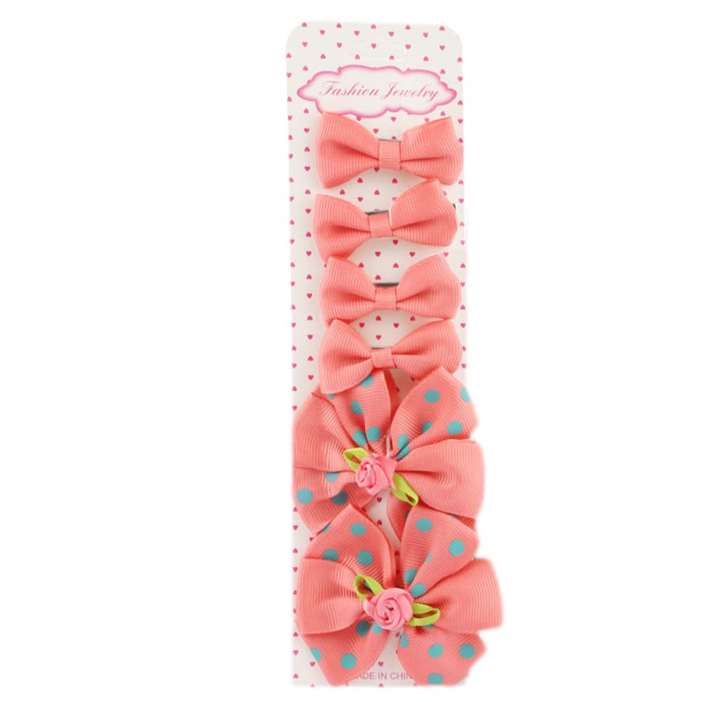 Girls Hair Pins 6 Pcs - Peach, Kids, Hair Accessories, Chase Value, Chase Value