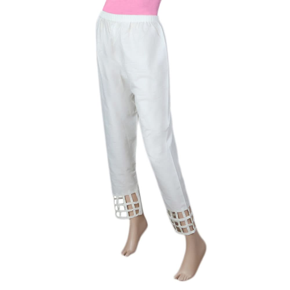 Women's Woven Trouser - White, Women, Pants & Tights, Chase Value, Chase Value