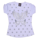 Girls Half Sleeve Fancy T-Shirt - Purple, Kids, Girls T-Shirts, Chase Value, Chase Value
