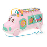 Happy Colorful Bus With Musical Instrument - Pink, Kids, Musical Toys, Chase Value, Chase Value