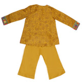 Girls Embroidered Cotton Suit 2 Pcs - Mustard, Kids, Girls Sets And Suits, Chase Value, Chase Value