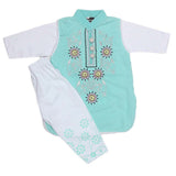 Girls Embroidered Cotton Suit 2 Pcs - Cyan, Kids, Girls Sets And Suits, Chase Value, Chase Value