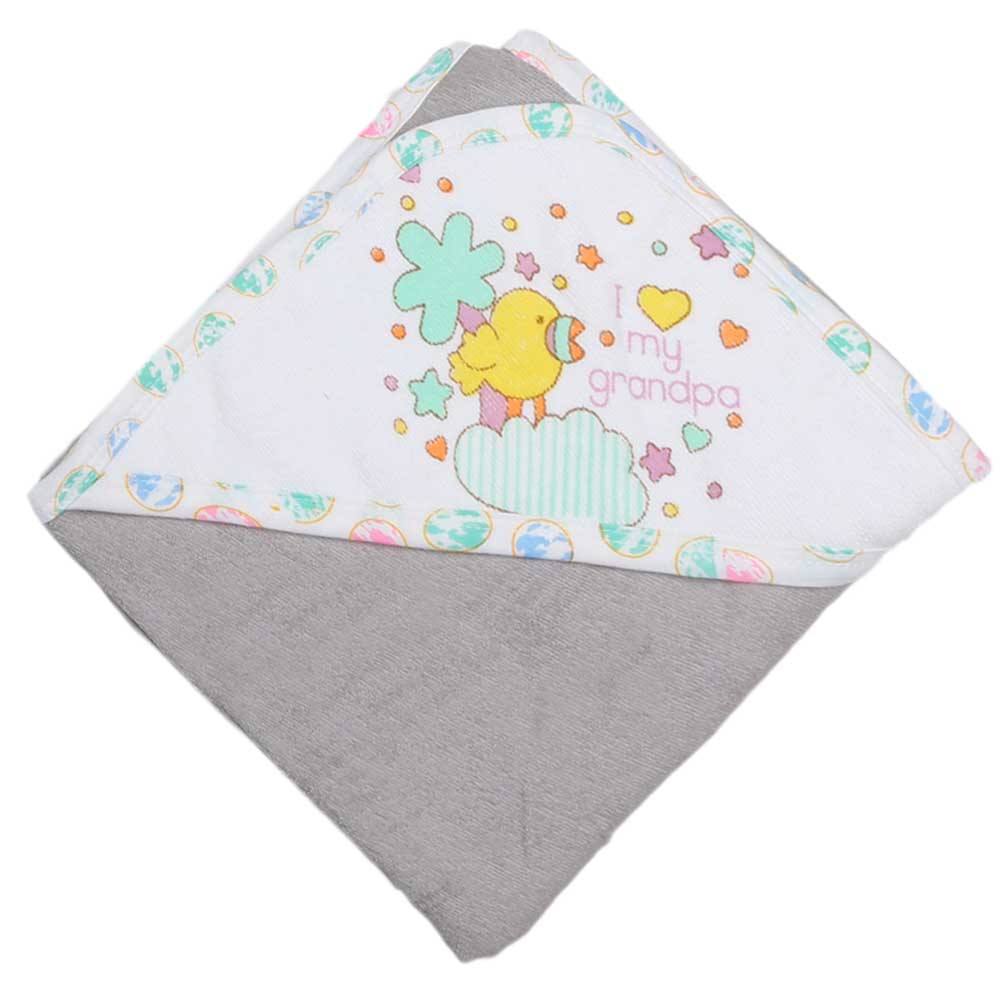 Newborn Baby Bath Towel - Grey, Kids, Bath Accessories, Chase Value, Chase Value