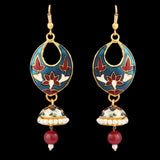 Women's Fancy Ear Jhumki - Golden - Green, Jewellery, Chase Value, Chase Value