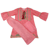 Girls Embroidered Cotton Suit 3 Pcs - Pink, Kids, Girls Sets And Suits, Chase Value, Chase Value