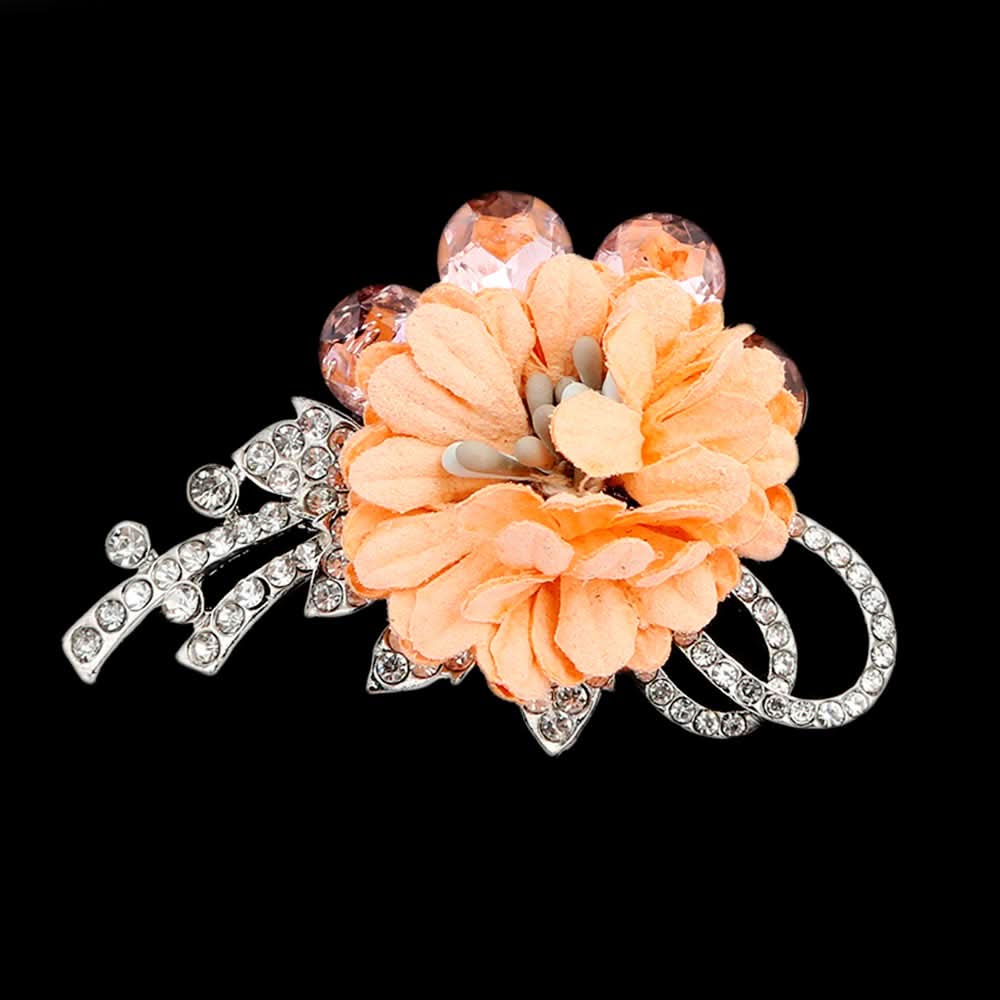 Women's Scarf Brooch - Peach, Women, Scarf Pins & Brooches, Chase Value, Chase Value