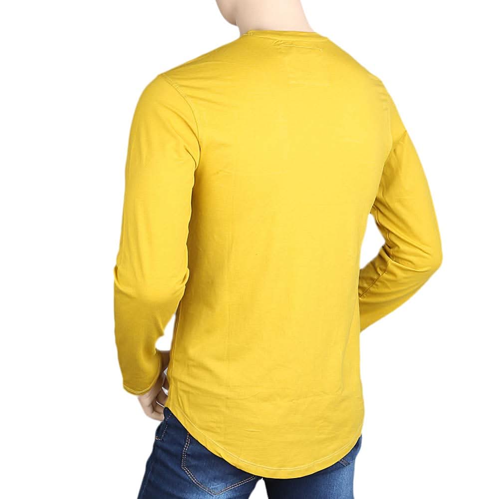Men's Full Sleeves T Shirt - Mustard, Men, T-Shirts And Polos, Chase Value, Chase Value