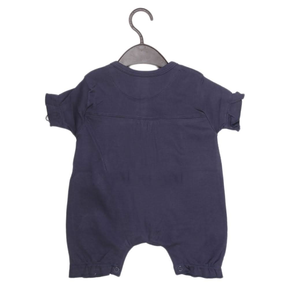 Newborn Girls Half Sleeves Romper - Navy Blue - test-store-for-chase-value