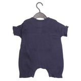 Newborn Girls Half Sleeves Romper - Navy Blue - test-store-for-chase-value