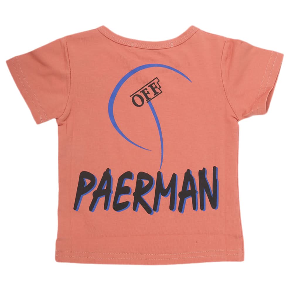 Newborn Boys T-Shirt - Peach, Kids, NB Boys Shirts And T-Shirts, Chase Value, Chase Value