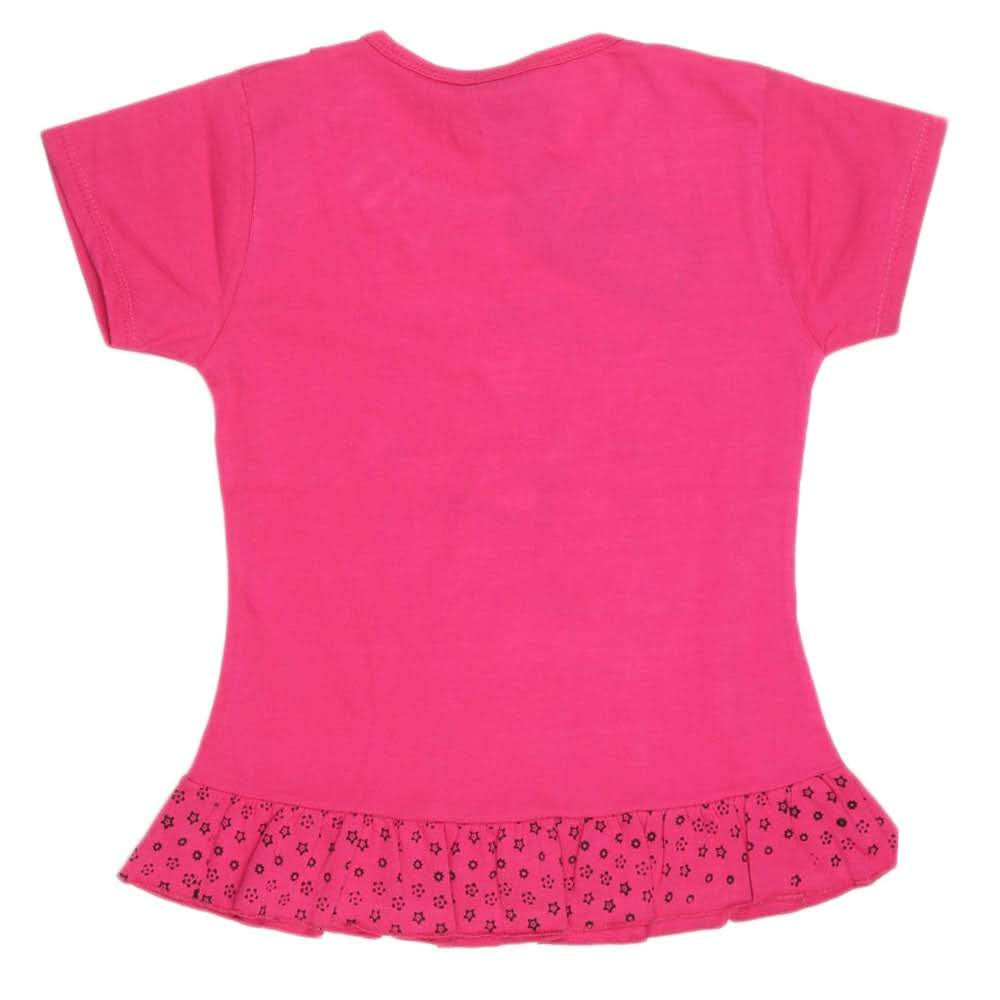 Girls Half Sleeve Printed T-Shirt - Pink, Kids, Girls T-Shirts, Chase Value, Chase Value