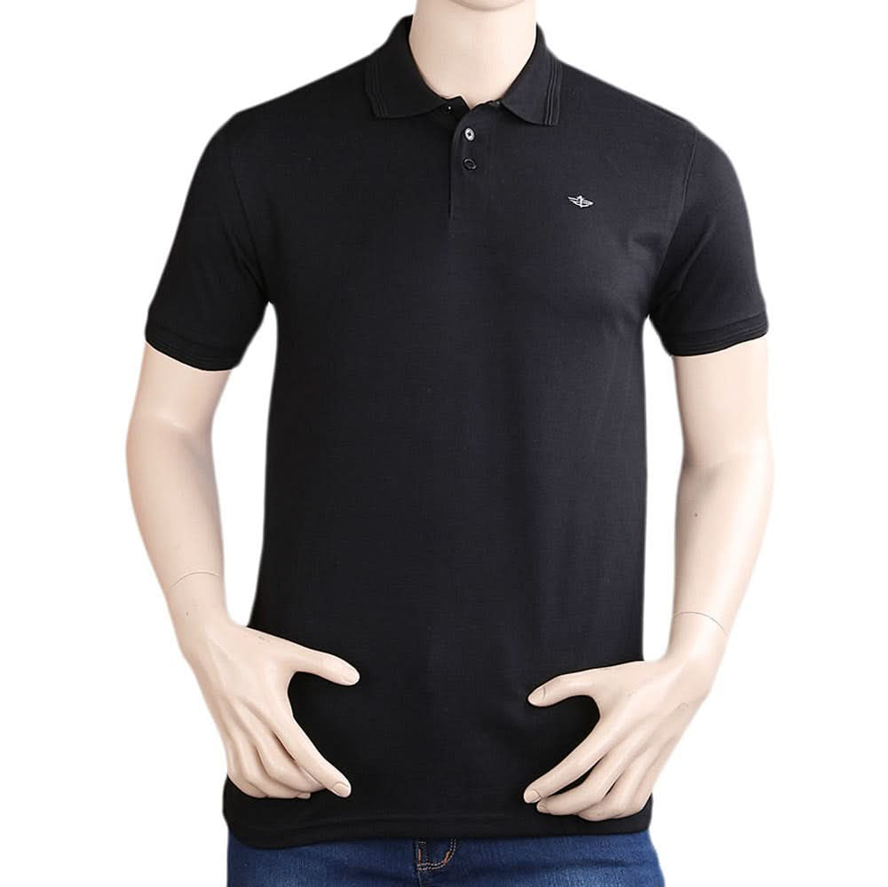 Men's Half Sleeves Polo T-Shirt - Black, Men, T-Shirts And Polos, Chase Value, Chase Value