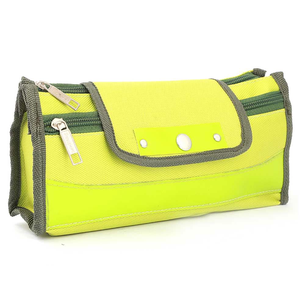 Pencil Pouch (IC-7) - Green, Kids, Pencil Boxes And Stationery Sets, Chase Value, Chase Value