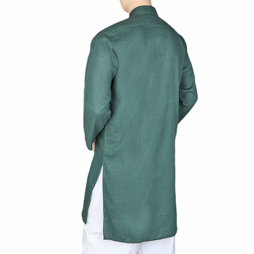Men's Basic Kurta - Dark Green, Men, Kurtas, Chase Value, Chase Value