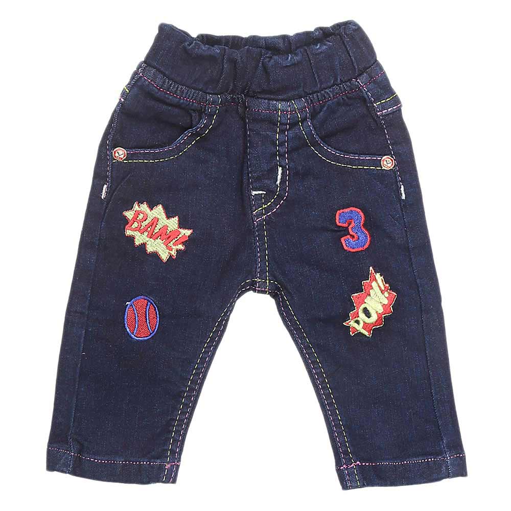 Newborn Girls Denim Pant - Dark Blue - test-store-for-chase-value