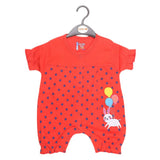 Newborn Girls Half Sleeves Romper - Red - test-store-for-chase-value