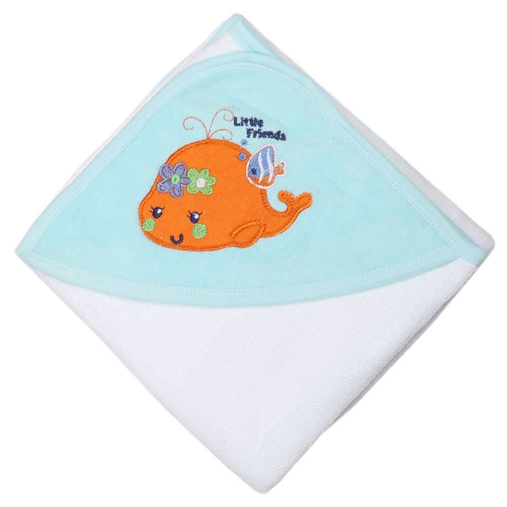 Newborn Baby Bath Towel - Cyan, Kids, Bath Accessories, Chase Value, Chase Value