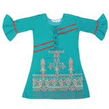 Girls Embroidered Masuri Suit 3 Pcs - Sea Green, Kids, Girls Sets And Suits, Chase Value, Chase Value