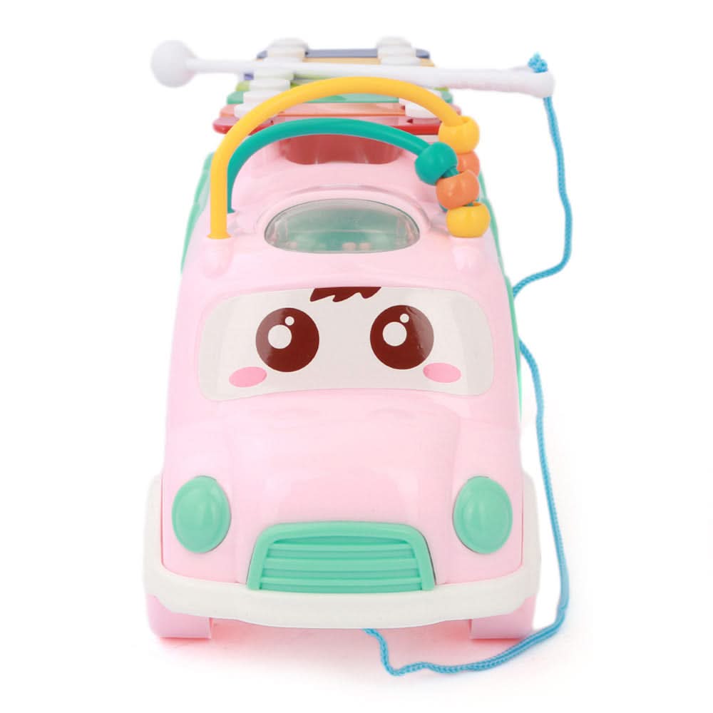 Happy Colorful Bus With Musical Instrument - Pink, Kids, Musical Toys, Chase Value, Chase Value