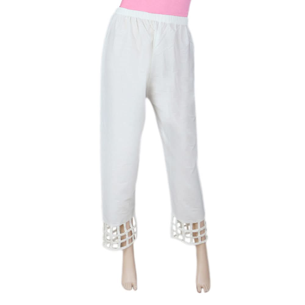 Women's Woven Trouser - White, Women, Pants & Tights, Chase Value, Chase Value