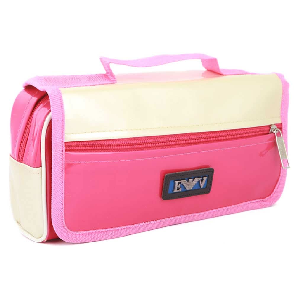 Pencil Pouch (IC-12) - Pink, Kids, Pencil Boxes And Stationery Sets, Chase Value, Chase Value