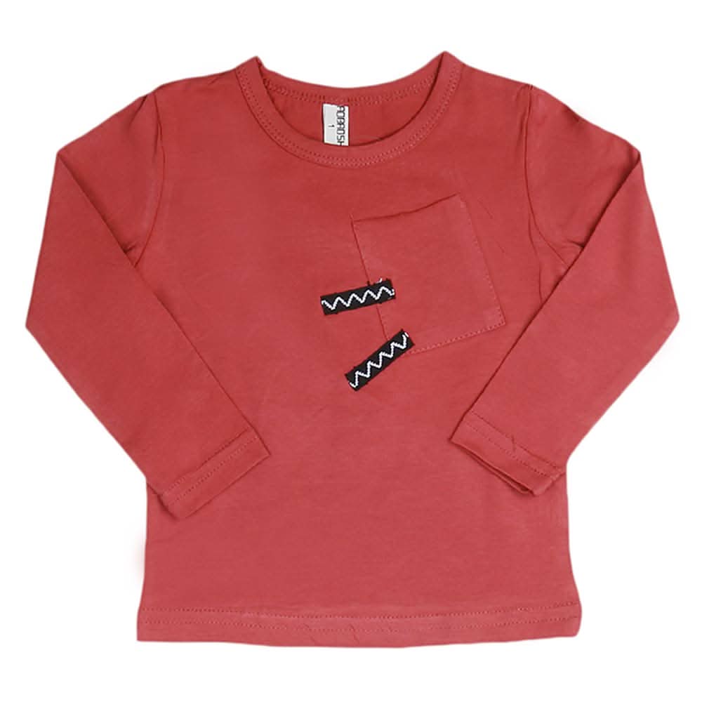 Boys Full Sleeves T-Shirt - Peach, Kids, Boys T-Shirts, Chase Value, Chase Value