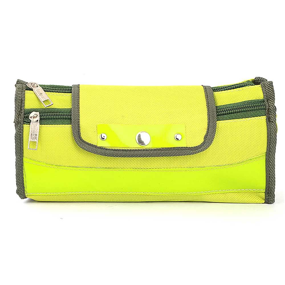 Pencil Pouch (IC-7) - Green, Kids, Pencil Boxes And Stationery Sets, Chase Value, Chase Value