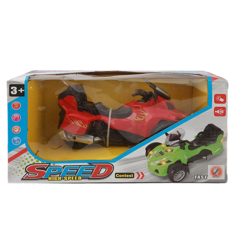 Friction High Speed Bike With Music - Red, Kids, Non-Remote Control, Chase Value, Chase Value