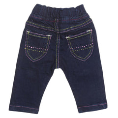 Newborn Girls Denim Pant - Dark Blue - test-store-for-chase-value