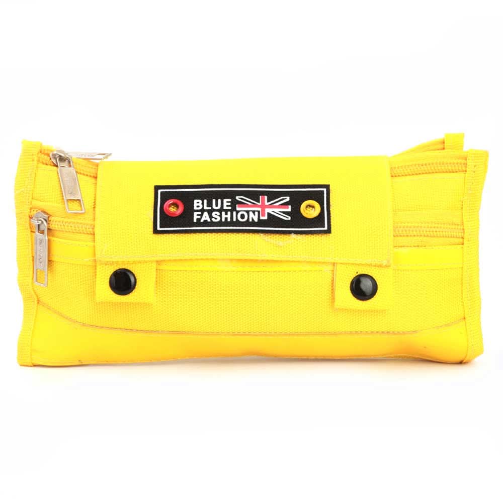 Pencil Pouch (IC-14) - Yellow, Kids, Pencil Boxes And Stationery Sets, Chase Value, Chase Value