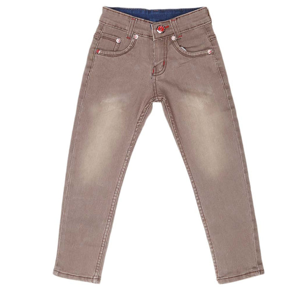 Boys Denim Pant - Brown, Kids Clothes, Chase Value, Chase Value