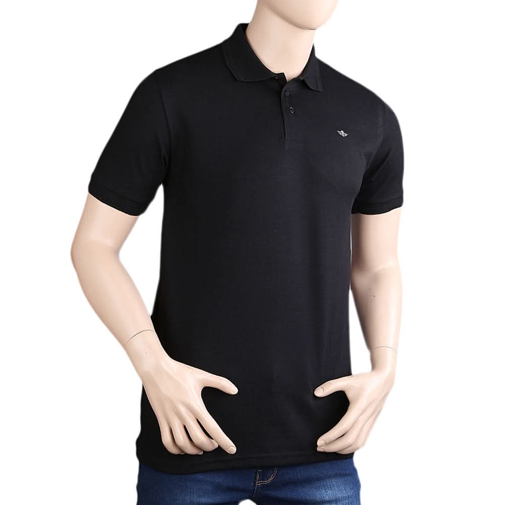 Men's Half Sleeves Polo T-Shirt - Black, Men, T-Shirts And Polos, Chase Value, Chase Value