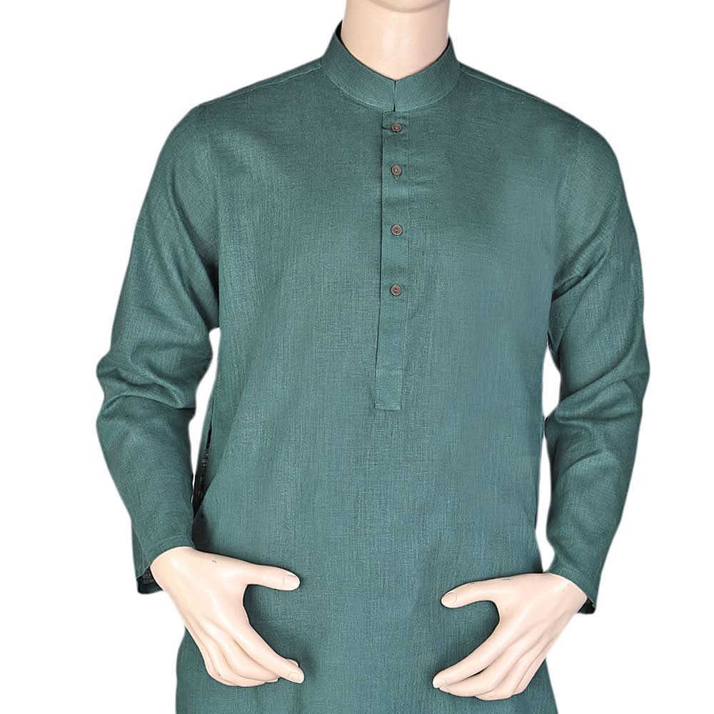 Men's Basic Kurta - Dark Green, Men, Kurtas, Chase Value, Chase Value