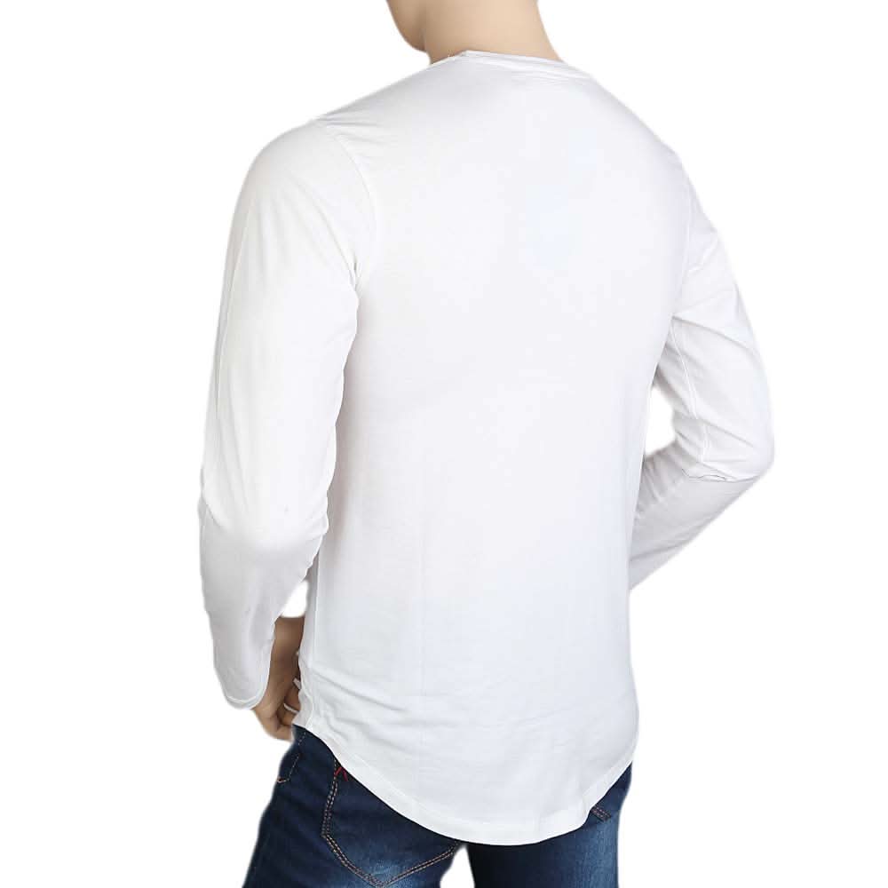 Men's Full Sleeves T Shirt - White, Men, T-Shirts And Polos, Chase Value, Chase Value
