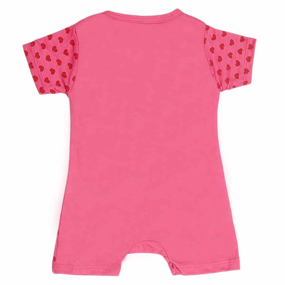 Newborn Girls Fancy Romper - Dark Pink - test-store-for-chase-value