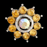 Women's Fancy Brooch - Mustard, Women, Scarf Pins & Brooches, Chase Value, Chase Value