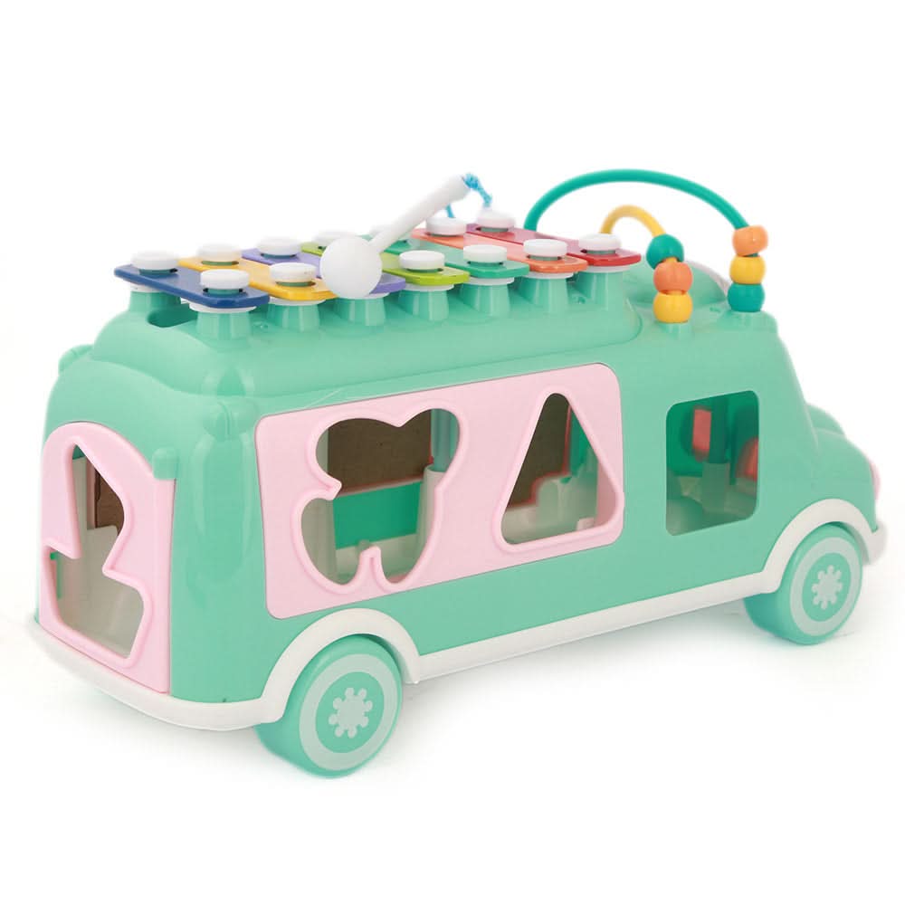 Happy Colorful Bus With Musical Instrument - Sea Green, Kids, Musical Toys, Chase Value, Chase Value