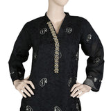 Women's Fancy Embroidered Kurti - Black, Women, Ready Kurtis, Chase Value, Chase Value