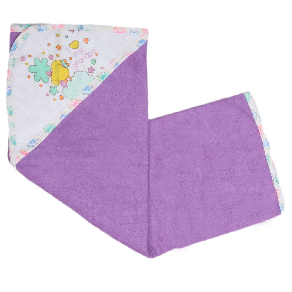 Newborn Baby Bath Towel - Purple, Kids, Bath Accessories, Chase Value, Chase Value