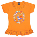 Girls Half Sleeve Printed T-Shirt - Orange, Kids, Girls T-Shirts, Chase Value, Chase Value