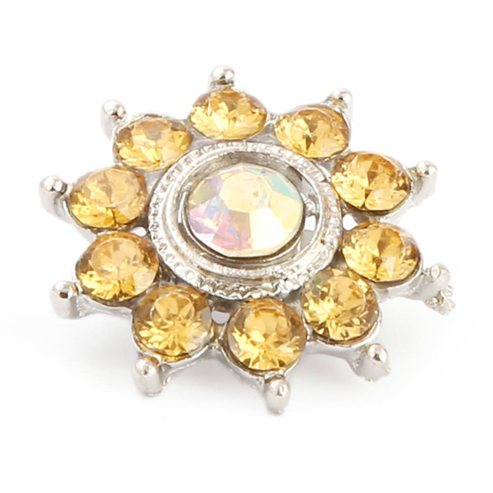 Women's Fancy Brooch - Mustard, Women, Scarf Pins & Brooches, Chase Value, Chase Value