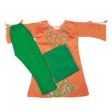 Girls Embroidered Masuri Suit 3 Pcs - Orange, Kids, Girls Sets And Suits, Chase Value, Chase Value