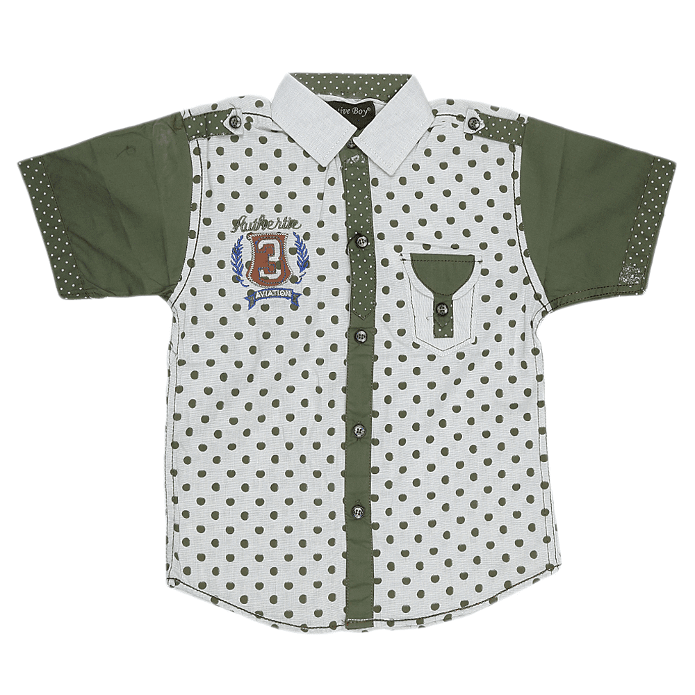 Boys Casual Shirt - Green - test-store-for-chase-value