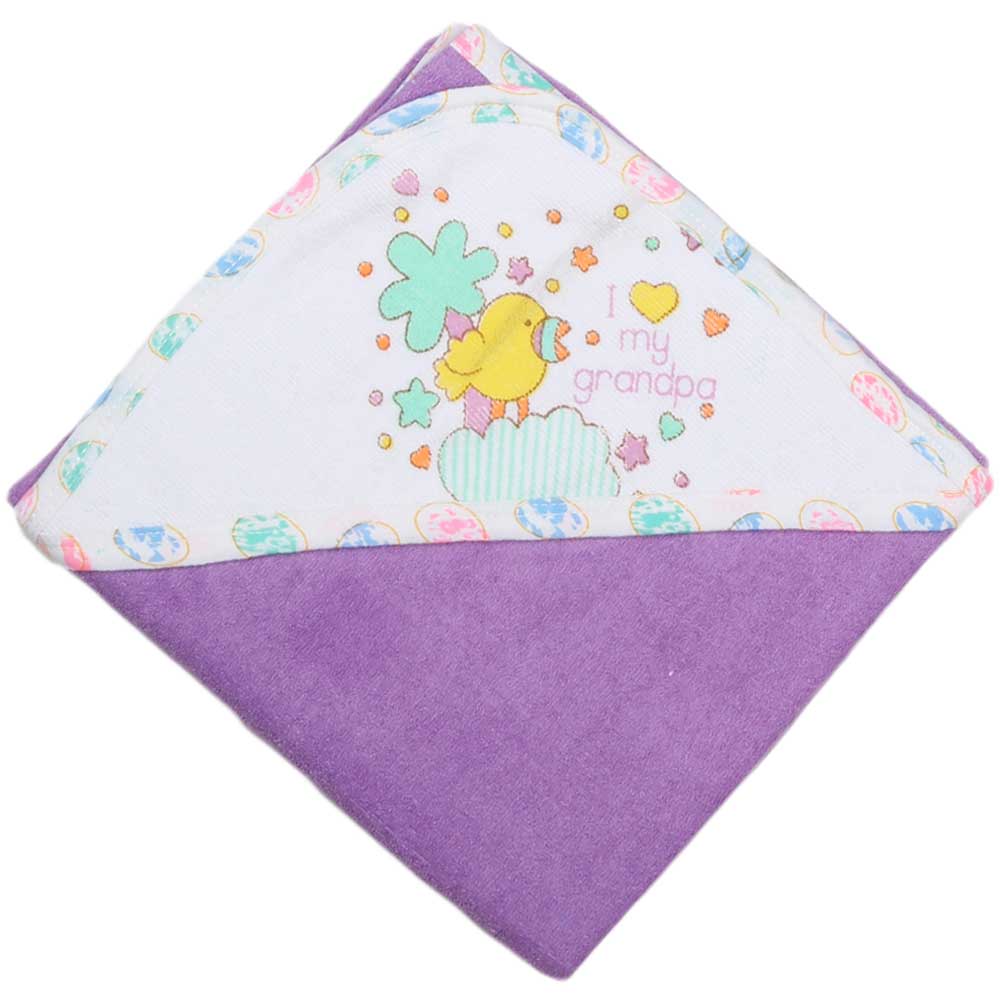 Newborn Baby Bath Towel - Purple, Kids, Bath Accessories, Chase Value, Chase Value