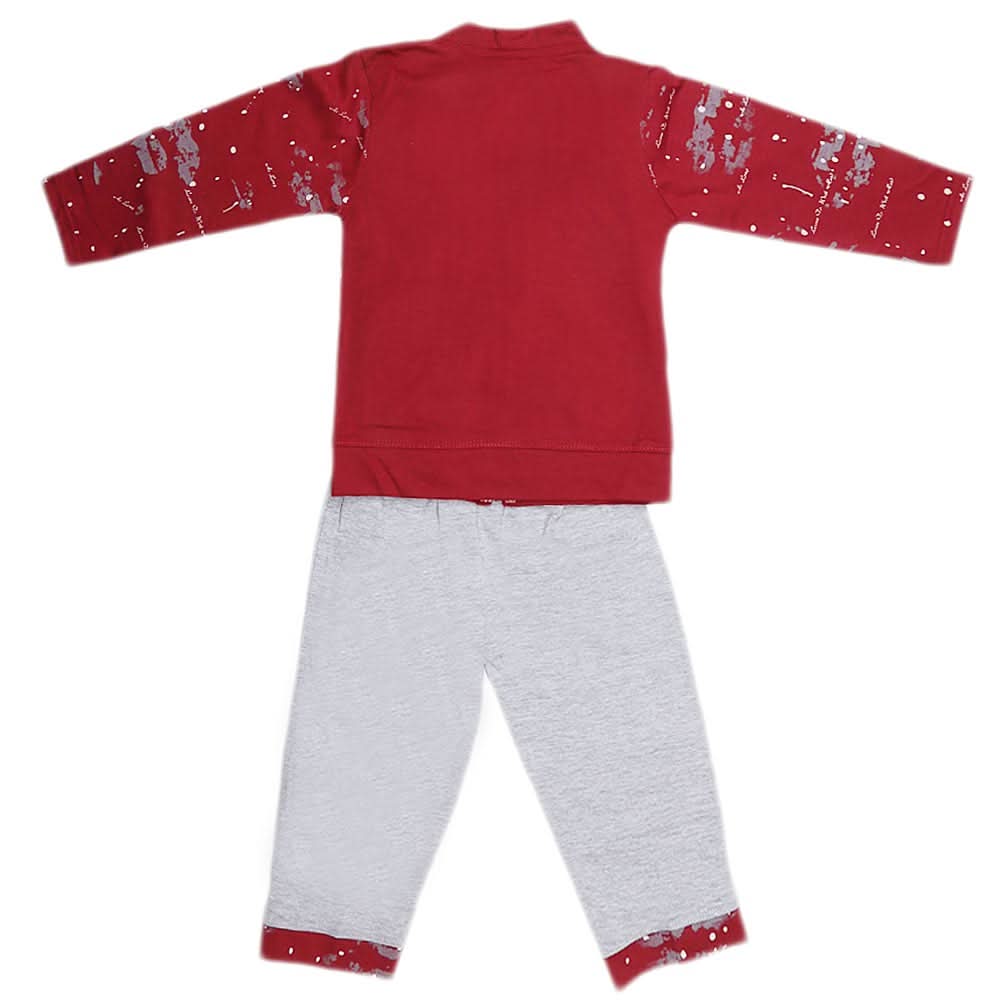 Boys Full Sleeves 3 Piece Suit - Maroon, Kids, Boys Sets And Suits, Chase Value, Chase Value